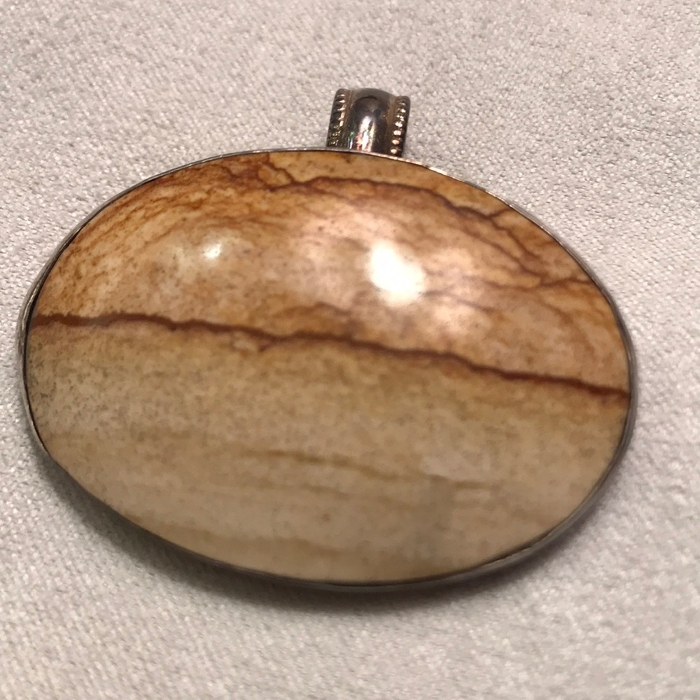 Picture Jasper and silver pendant